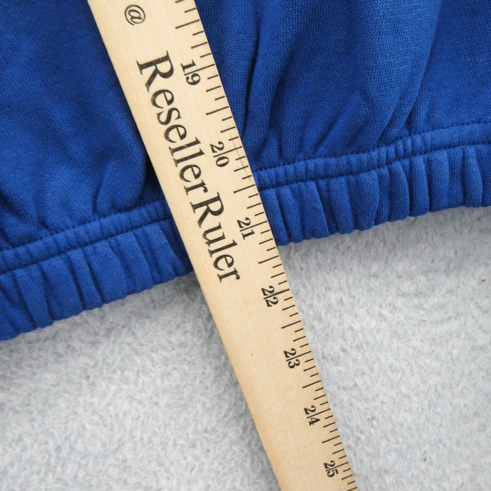 JoyLab Sweatshirt Womens Large Boxy Fit Blue Cropped Elastic Waist Thumbhole New - Picture 6 of 9